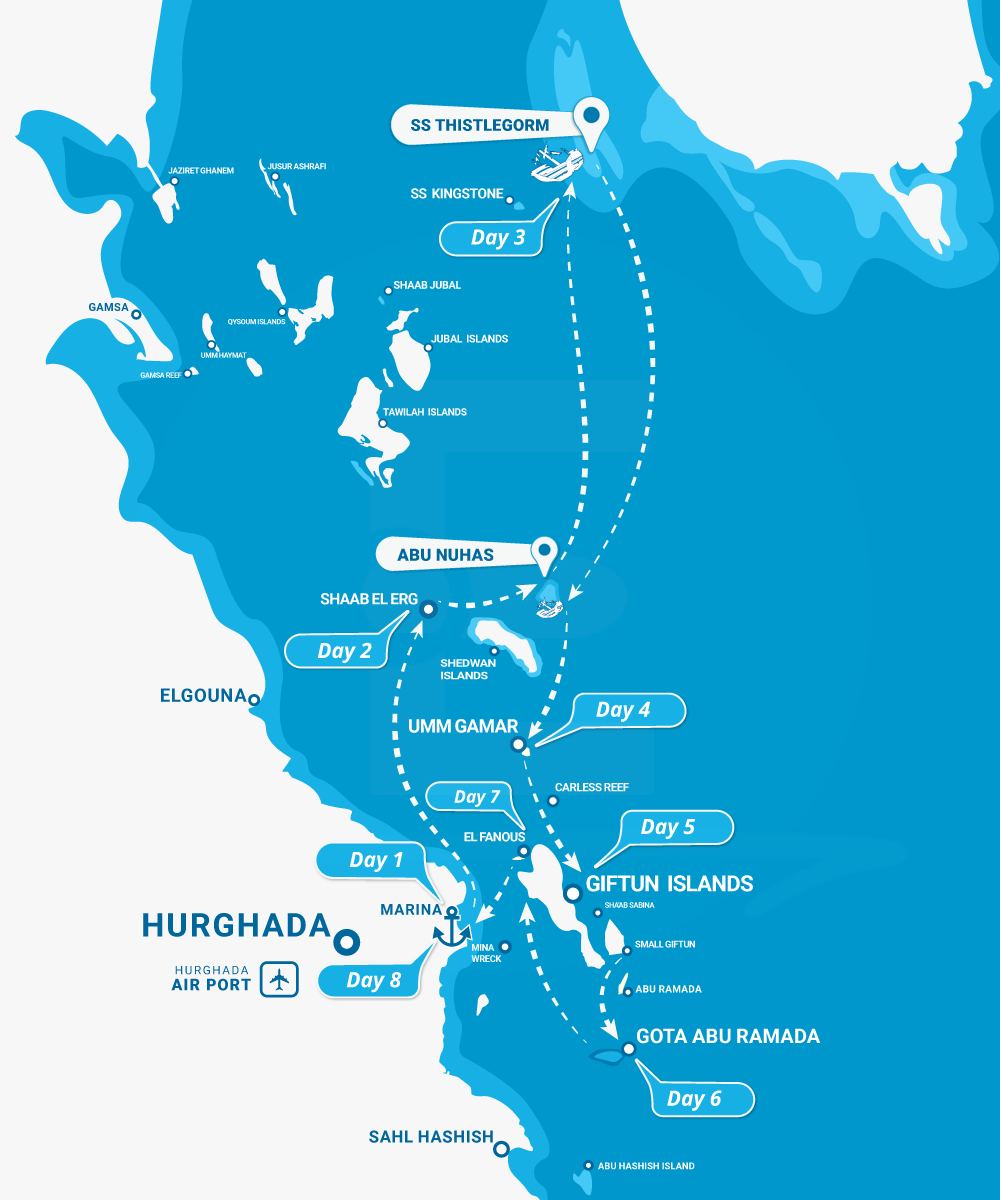Best of Hurghada 航线地图