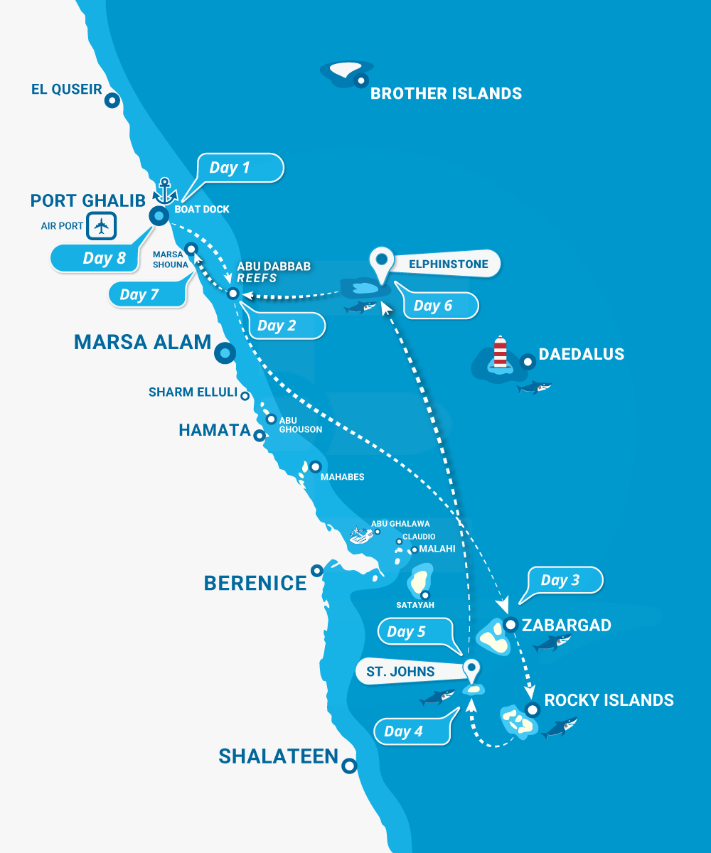 St. John's mapa del itinerario